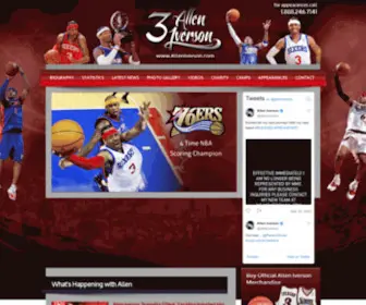 Alleniverson3.net(Allen Iverson Official Website) Screenshot