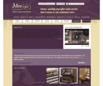 Allenorgans.co.uk(Allen Organs) Screenshot