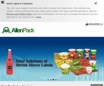 Allenpack.com(Allen Plastic Industries Co) Screenshot