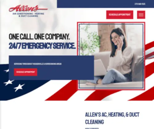 Allensairconditioning.com(Hodgenville HVAC) Screenshot