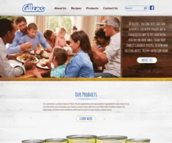 Allens.com(Allen canning company) Screenshot