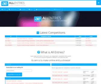 Allentries.co.uk(All Entries) Screenshot