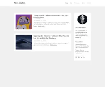 Allenwalton.com(The Homepage of Allen Walton) Screenshot