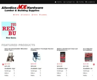 Allerdice.com(Hardware, Tool Rentals, Lawn Garden, Allerdice Building Materials) Screenshot