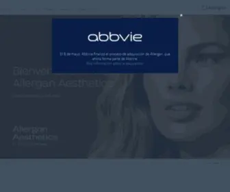 Allergan.es(An AbbVie Company) Screenshot