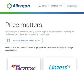 Allerganpricing.com(Allergan Pricing) Screenshot