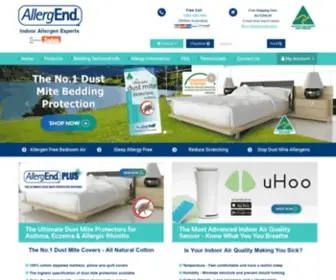 Allergend.com.au(AllergEnd Dust Mite Covers and Allergy Bedding) Screenshot