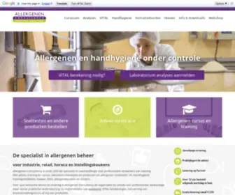 Allergenenconsultancy.nl(Specialist in allergenen beheer) Screenshot