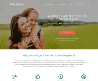 Allergenicstesting.com(Hair & Intolerance Testing Services) Screenshot
