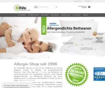 Allergiker-Shop-Alfda.de(Produkte für allergiker) Screenshot