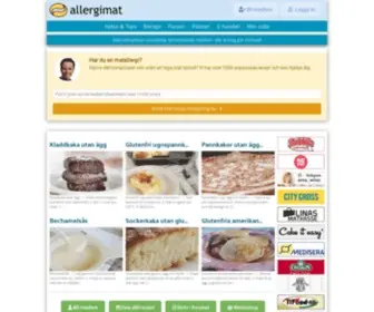 Allergimat.com(Recept, fakta & produkter för din diet) Screenshot
