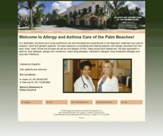 Allergyasthmaonline.com(Allergy and Asthma Care of the Palm Beaches) Screenshot