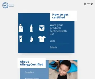 Allergycertified.com(Allergycertified) Screenshot