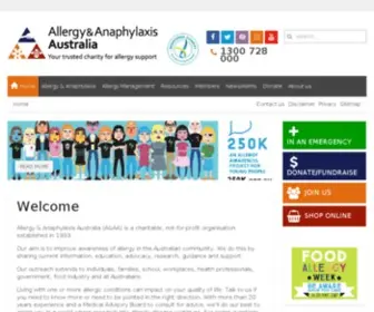 Allergyfacts.org.au(Allergy & Anaphylaxis Australia) Screenshot