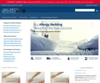 Allergyguarddirect.com(Dust Mite Covers for Mattress & Pillow) Screenshot