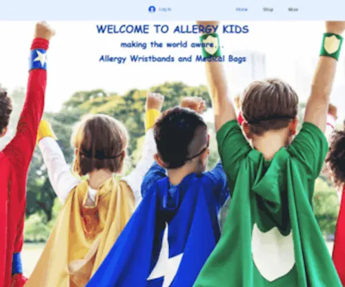 Allergykids.co.uk(Allergy Awareness Products) Screenshot