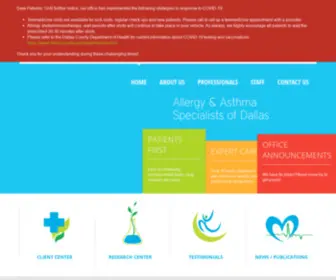 Allergyspecialists.us(Allergy & Asthma Specialists of Dallas) Screenshot