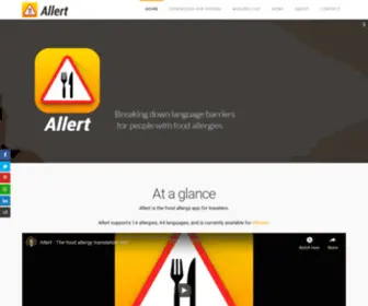 Allertapp.com(The food allergy transation app) Screenshot