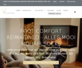 Alles-Mooi.com(Mohair Socks and Blankets) Screenshot