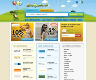 Alles-Sparen.com(Kostenlose Gutscheine und Rabattaktionen) Screenshot