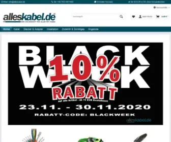 Alleskabel.de(Der Onlineshop für alles mit Kabel) Screenshot