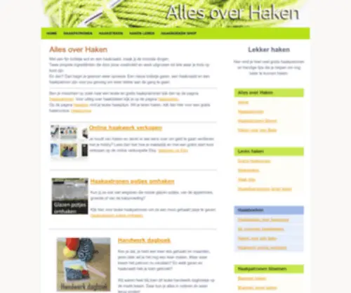Allesoverhaken.nl(Haken, een leuke creatieve hobby) Screenshot