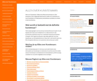 Allesoverkunstenaars.nl(Alles over Kunstenaars en Kunst) Screenshot