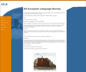 Alleurolang.com(All-European Language Bureau, translations) Screenshot