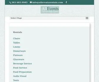 Alleventsrentals.com(All Events Rentals) Screenshot