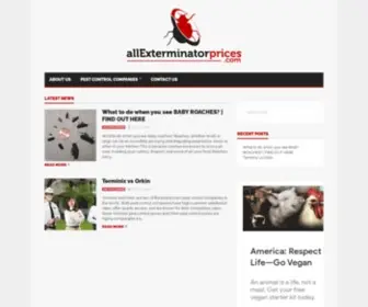 Allexterminatorprices.com(Exterminator Prices) Screenshot