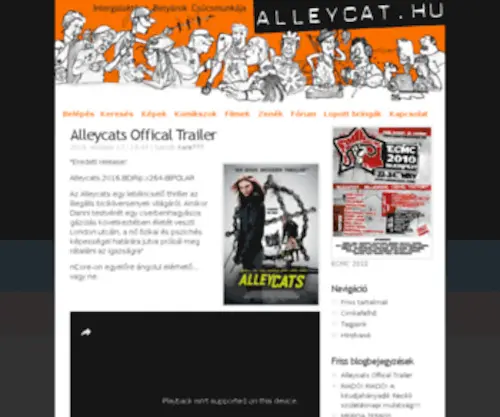 Alleycat.hu(Alleycat) Screenshot