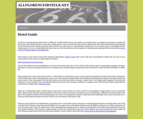 Allflorencehotels.net(Hotel Guide) Screenshot