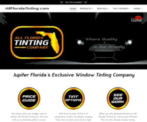 Allfloridatinting.com(All Florida Tinting Co) Screenshot