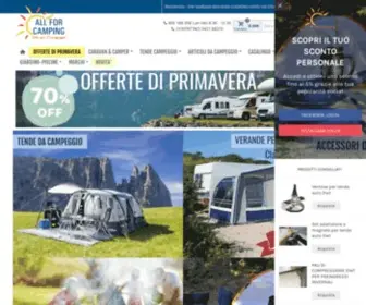 Allforcamping.it(Vendita online verande per roulotte e camper) Screenshot