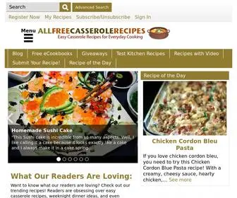 Allfreecasserolerecipes.com(Free Casserole Recipes) Screenshot