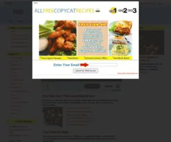 Allfreecopycatrecipes.com(100s of Free Copycat Recipes) Screenshot