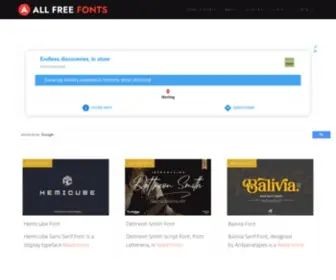 Allfreefonts.co(All Free Fonts) Screenshot