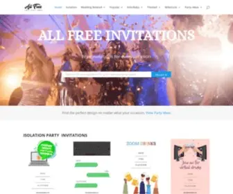 Allfreeinvitations.com(Invitations for every occasion) Screenshot