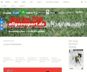 Allgaeusport.de(Sportbekleidung von Hummel und Erima online kaufen) Screenshot