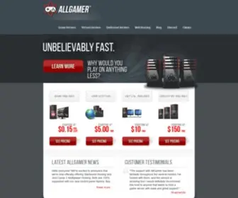 Allgamer.net(Game Server Hosting) Screenshot