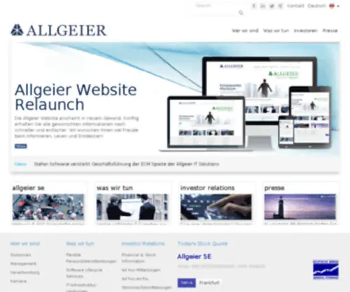 Allgeier.de(Allgeier Holding AG) Screenshot