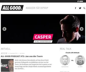 Allgood.de(ALL GOOD steht für kompetenten HipHop) Screenshot