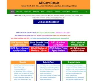 Allgovtresult.com(All Govt Result) Screenshot