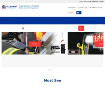 Allhandsfire.com(Fire Department Equipment Supplier) Screenshot