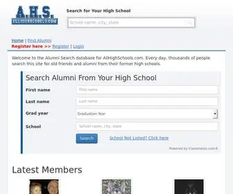 Allhighschools.com(High School Alumni Search) Screenshot