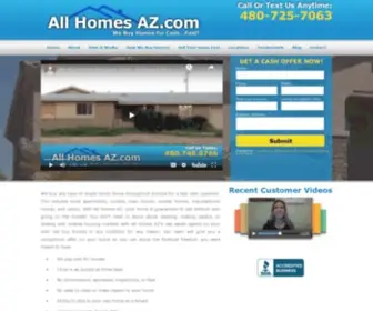 Allhomesaz.com(Cash For Houses In Phoenix) Screenshot