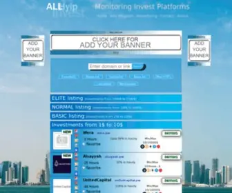 Allhyipinvest.com(Monitoring Invest Platforms) Screenshot