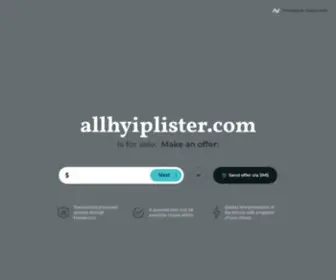 Allhyiplister.com(Forsale Lander) Screenshot