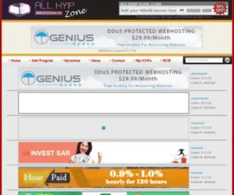 Allhyipzone.com(ALL HYIP ZONE) Screenshot