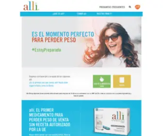 Alli.com.es(Alli medicamento adelgazante en pastillas. Cápsula de tratamiento perder peso y adelgazar) Screenshot